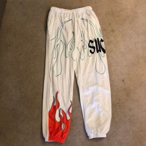 Street Style Flame Sweats